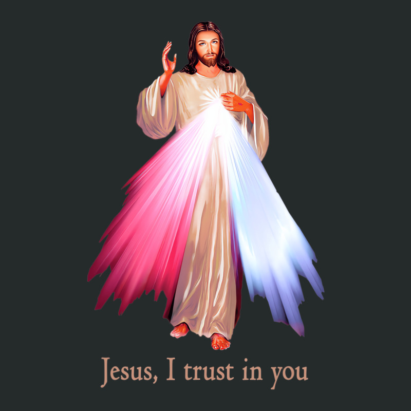 Divine Mercy Jesus I Trust In You T Shirt Women's Triblend Scoop T-shirt by fieyzacik | Artistshot