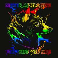 Lgbt Wolf Never Apologise For Who You Supporter Scorecard Crop Tee | Artistshot