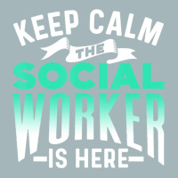 Keep Calm The Social Worker Is Here Graduation Wor Unisex Sherpa-lined Denim Jacket | Artistshot