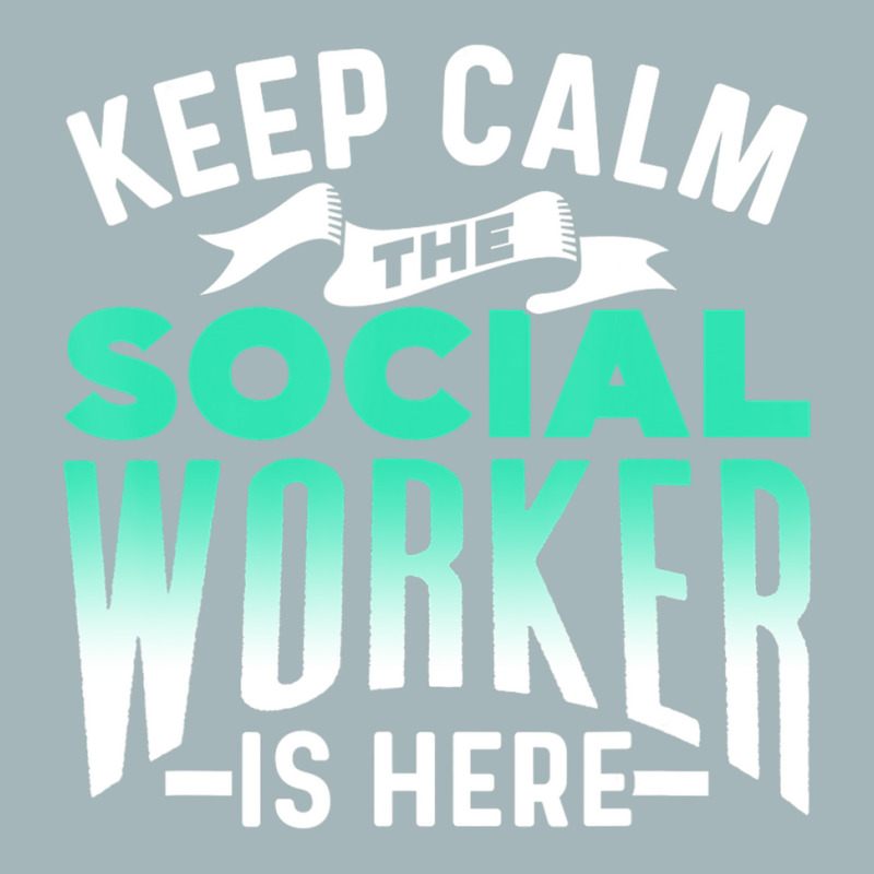 Keep Calm The Social Worker Is Here Graduation Wor Unisex Sherpa-lined Denim Jacket | Artistshot