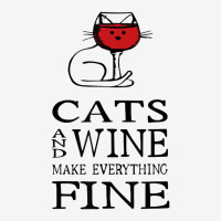 Cats And Wine Make Everything Fine   Cats And Wine Adjustable Cap | Artistshot