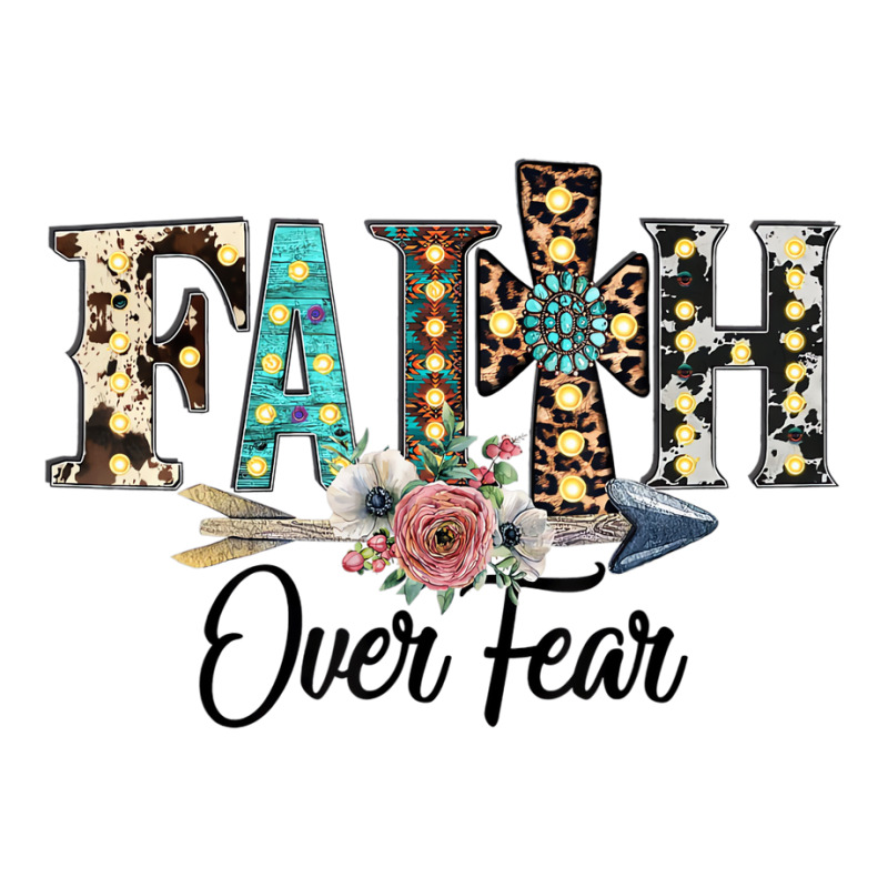 Leopard Faith Over Fear Cross Flowers Western Chri Youth Sweatshirt by dong | Artistshot