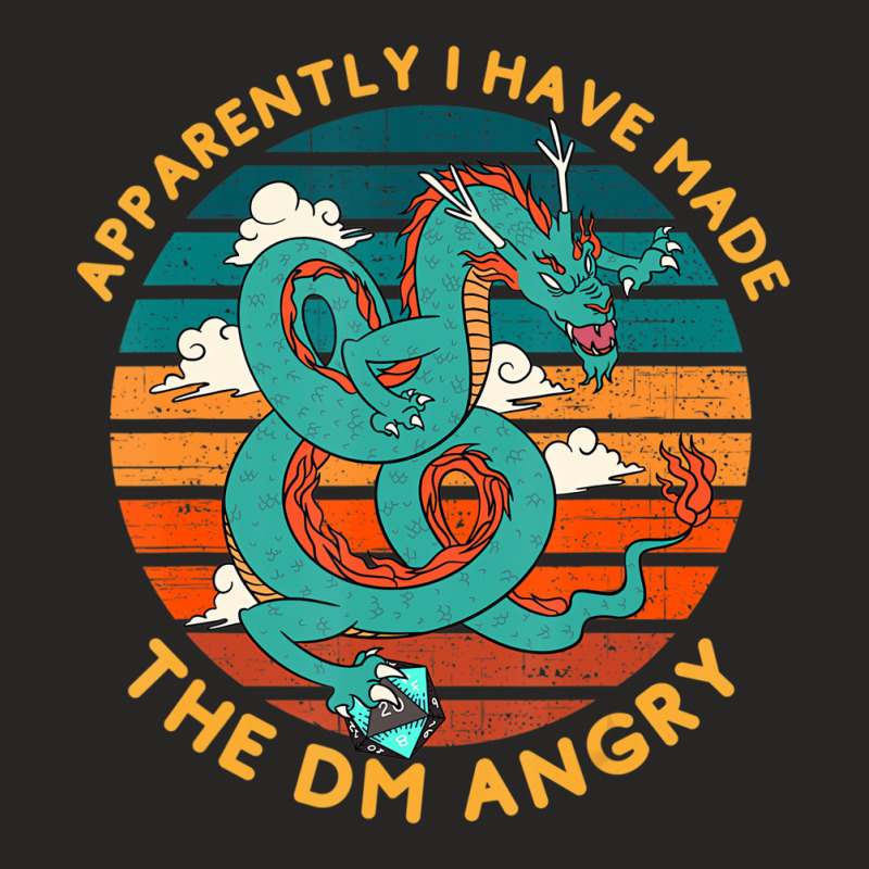 Because I Made The Dm Angry Vintage Dungeon Rpg Di Ladies Fitted T-Shirt by catricegar | Artistshot