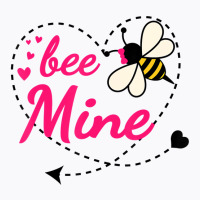 Bee Mine Pink Heart And Honey Bee Valentines Day T T-shirt | Artistshot