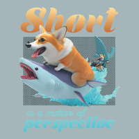 Short Is A Matter Of Perspective Animal Dog Corgi Unisex Sherpa-lined Denim Jacket | Artistshot