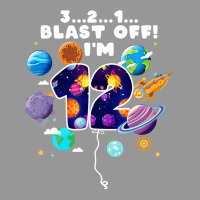 Outer Space Blast Off I'm 12 Space Theme 12th Birt Women's V-neck T-shirt | Artistshot