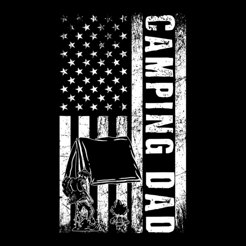 Camping Dad Usa Flag Camper Daddy Father's Day T S Cropped Hoodie by ervanm | Artistshot