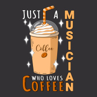 Just A Musician Who Loves Coffee Quote Design Vintage Short | Artistshot