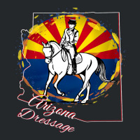 Arizona Dressage Horse And Rider With State Flag Crewneck Sweatshirt | Artistshot