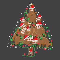 Sloths Christmas Tree Cute Santa Hat Lights For Sl Vintage T-shirt | Artistshot