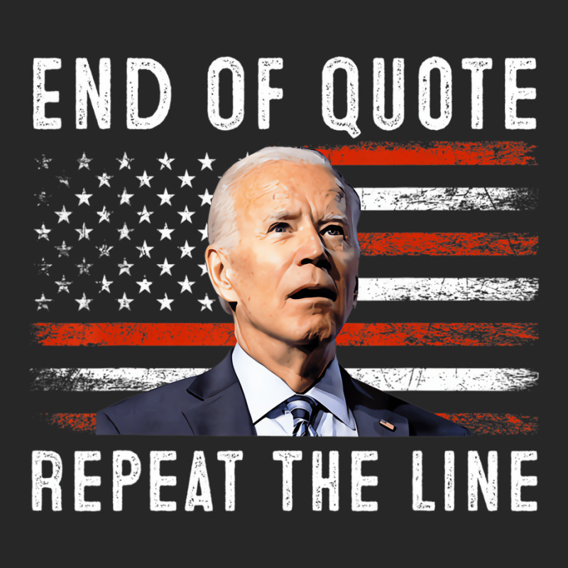 Funny End Of Quote Repeat The Line Anti Biden Amer Men's T-shirt Pajama Set | Artistshot