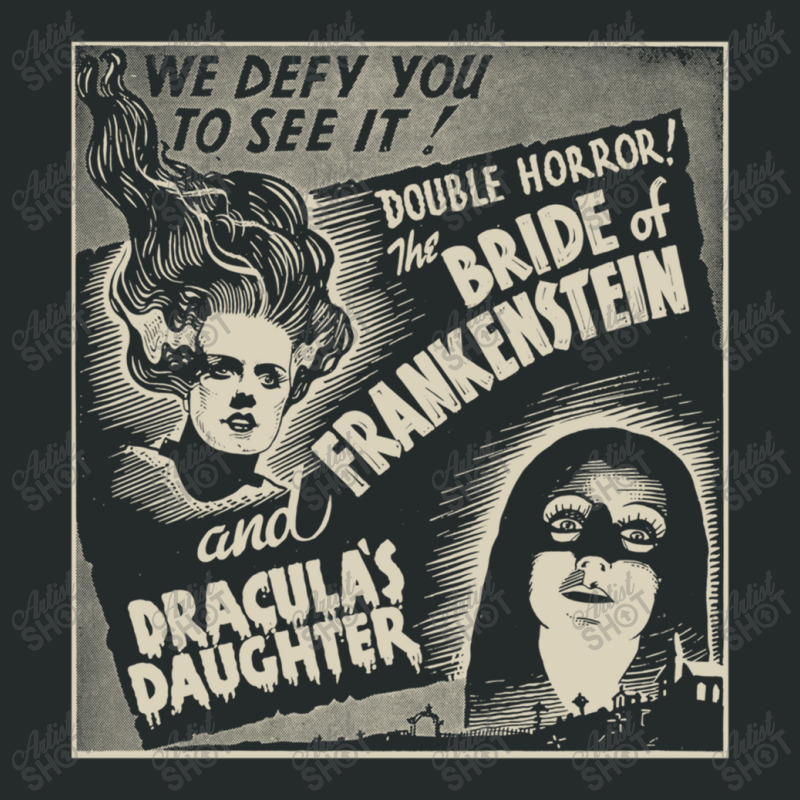 Halloween Monster Poster Horror Movie Dracula Frankenstein Women's Triblend Scoop T-shirt by Yuh2105 | Artistshot