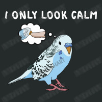 Parakeet Bird Biting Finger Funny I Only Look Calm Women's Triblend Scoop T-shirt | Artistshot