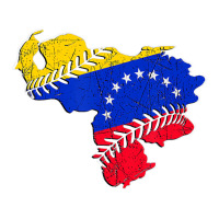 Venezuela Flag Baseball Laces Country Map Outline Long Sleeve Baby Bodysuit | Artistshot