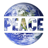 World Peace Support Earth Peace Day Lover Graphic V-neck Tee | Artistshot