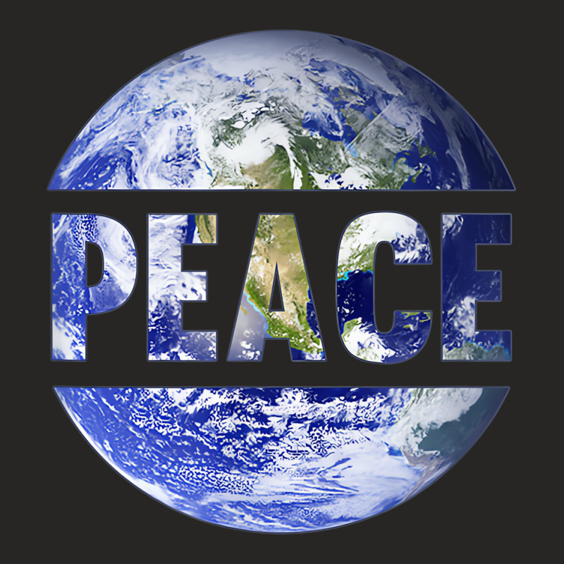 World Peace Support Earth Peace Day Lover Graphic Ladies Fitted T-Shirt by voutsro | Artistshot