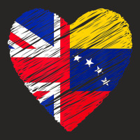 Venezuela Great Britain Heart Uk Flag Venezuelan F Ladies Fitted T-shirt | Artistshot