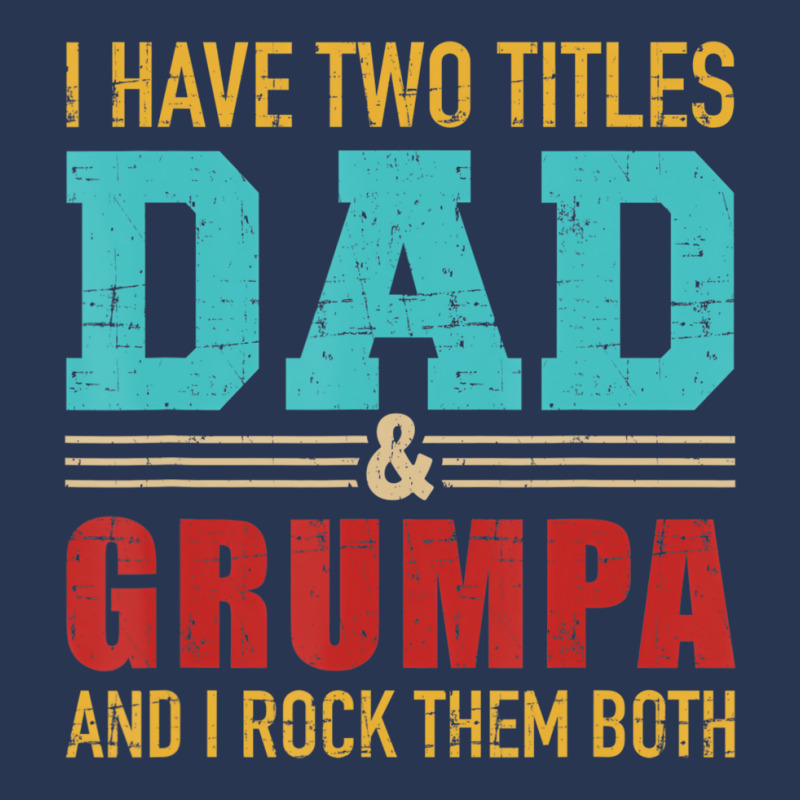 Mens Two Titles Dad And Grumpa Vintage Retro Grand Ladies Denim Jacket by bettincam | Artistshot