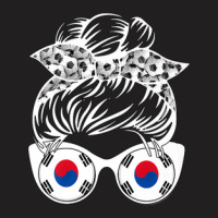 South Korea Football Messy Bun T-shirt | Artistshot