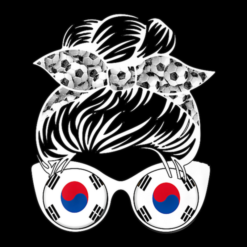 South Korea Football Messy Bun V-neck Tee | Artistshot