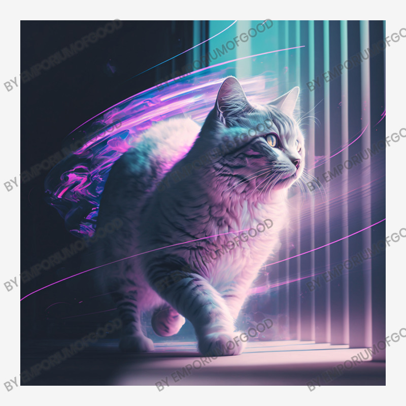 Cat In Window Vaporwave Motion Blur Scorecard Crop Tee by EmporiumofGood | Artistshot