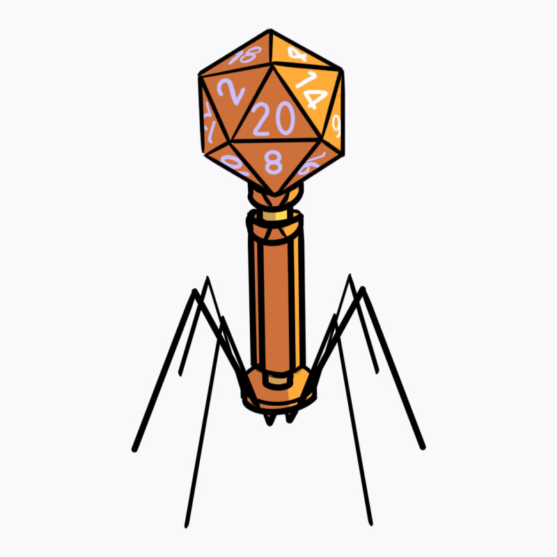 Bacteriophage W 20 Sided Die T-Shirt by lapebiehle | Artistshot