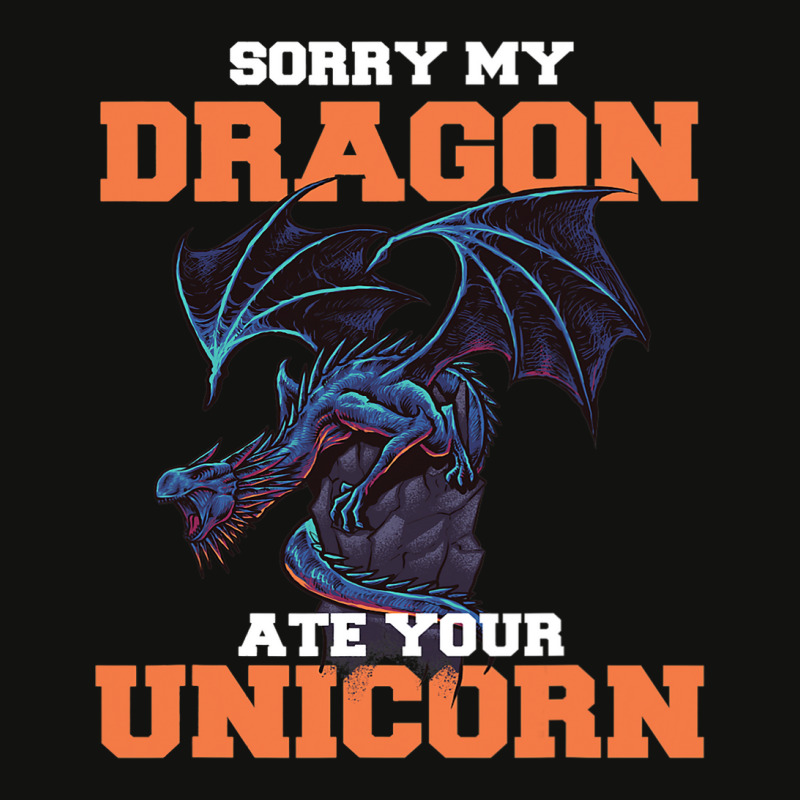 Sorry My Dragon Ate Your Unicorn Unicorn Dragon Sh Scorecard Crop Tee by Upsunshine | Artistshot