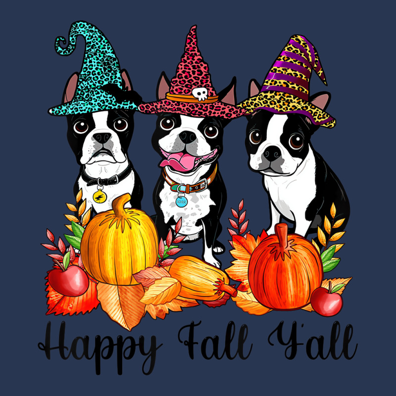 Boston Terrier Dog Lover Fall Ya'll Halloween Cost Ladies Denim Jacket by aiiluurosy | Artistshot