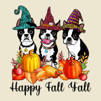 Boston Terrier Dog Lover Fall Ya'll Halloween Cost Cropped Hoodie | Artistshot