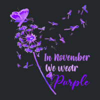 Alzheimers In November We Wear Purple Cute Dandeli Crewneck Sweatshirt | Artistshot