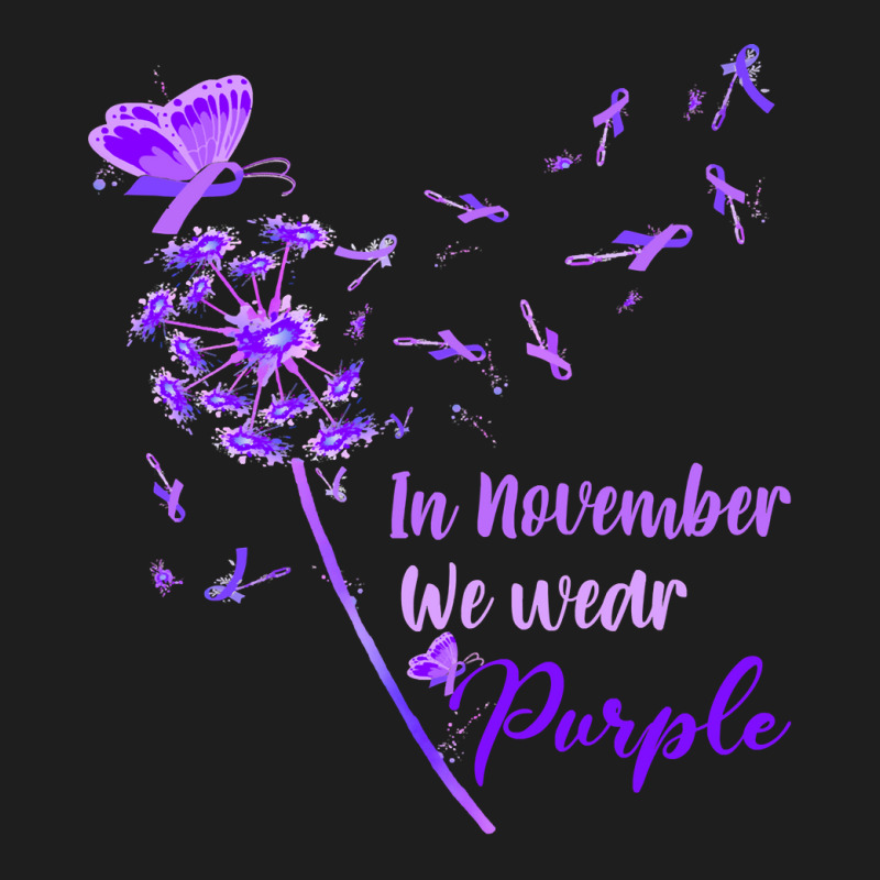 Alzheimers In November We Wear Purple Cute Dandeli Classic T-shirt | Artistshot