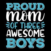 Boy Mom Shirt For Women, Proud Mom Of 3 Awesome Bo Adjustable Cap | Artistshot