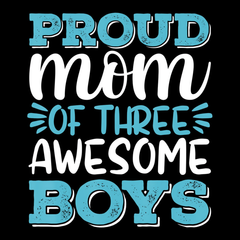 Boy Mom Shirt For Women, Proud Mom Of 3 Awesome Bo Adjustable Cap | Artistshot