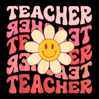 Funny Teacher Daisy Flowers Retro Groovy 70s Valen Baby Tee | Artistshot