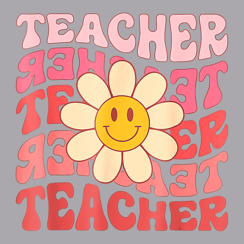 Funny Teacher Daisy Flowers Retro Groovy 70s Valen Youth 3/4 Sleeve | Artistshot