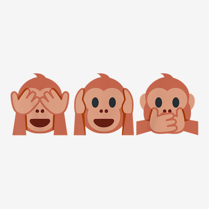 Three Monkeys Emoticon See Hear Speak No Evil Emot Adjustable Cap by yucalsye | Artistshot