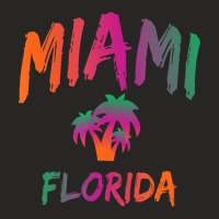 Miami   Florida   Tie Dye Text Print   Classic T S Ladies Fitted T-shirt | Artistshot