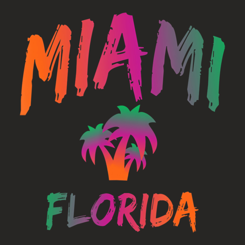 Miami   Florida   Tie Dye Text Print   Classic T S Ladies Fitted T-Shirt by bettincam | Artistshot