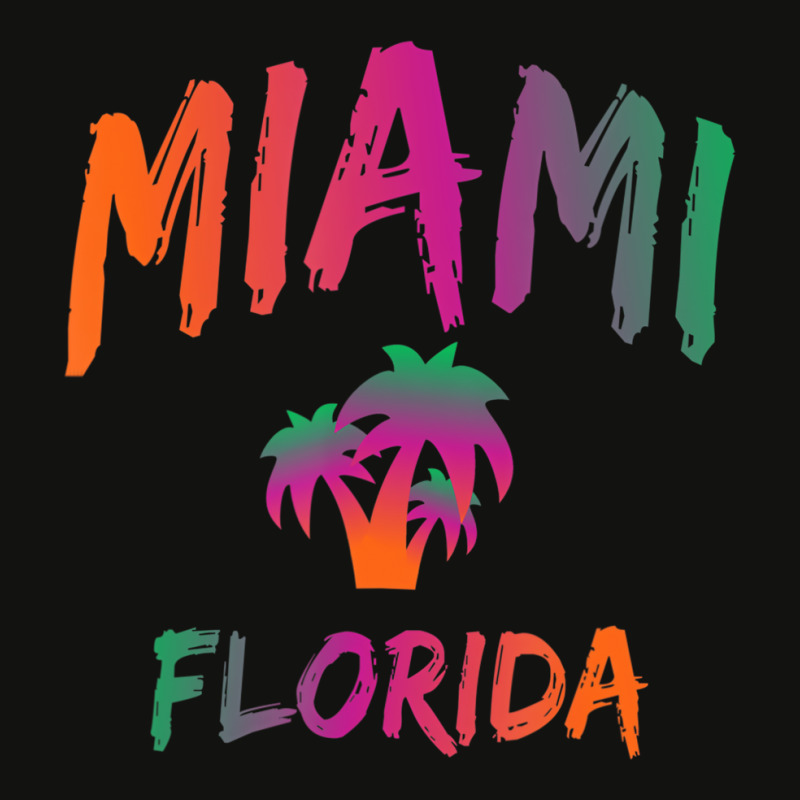 Miami   Florida   Tie Dye Text Print   Classic T S Scorecard Crop Tee by bettincam | Artistshot