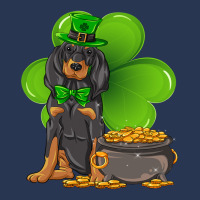 St Patricks Day Black And Tan Coonhound Shamrock P Men Denim Jacket | Artistshot