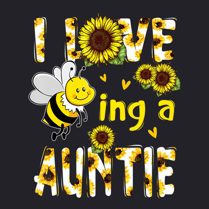 I Love Being A Auntie Sunflower Bee, Mother's Day Unisex Sherpa-lined Denim Jacket | Artistshot