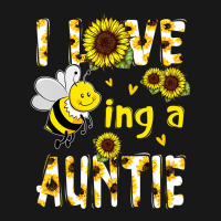 I Love Being A Auntie Sunflower Bee, Mother's Day Flannel Shirt | Artistshot