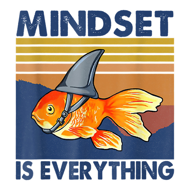 Everything Is Mindset Shark Fin Goldfish Vintage T Sticker | Artistshot