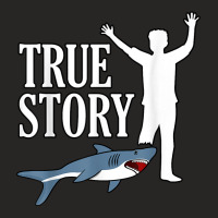 True Shark Story Fun Leg Amputee Prosthetic Surger Ladies Fitted T-shirt | Artistshot