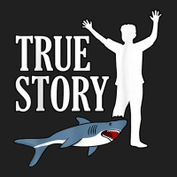 True Shark Story Fun Leg Amputee Prosthetic Surger Ladies Polo Shirt | Artistshot