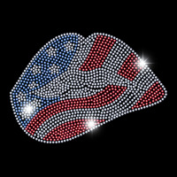 July 4th Usa Lips Flag Bling Rhinestone Men Woman Adjustable Cap | Artistshot