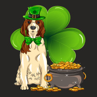 St Patricks Day Welsh Springer Spaniel Shamrock Pe Ladies Fitted T-shirt | Artistshot