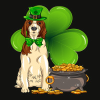 St Patricks Day Welsh Springer Spaniel Shamrock Pe Scorecard Crop Tee | Artistshot