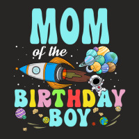 Mom Of The Birthday Astronaut Boy Space Party T Sh Ladies Fitted T-shirt | Artistshot