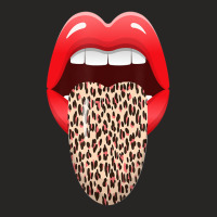 Eyelashes Lips And Tongue Women Kiss Clothes Lip B Ladies Fitted T-shirt | Artistshot